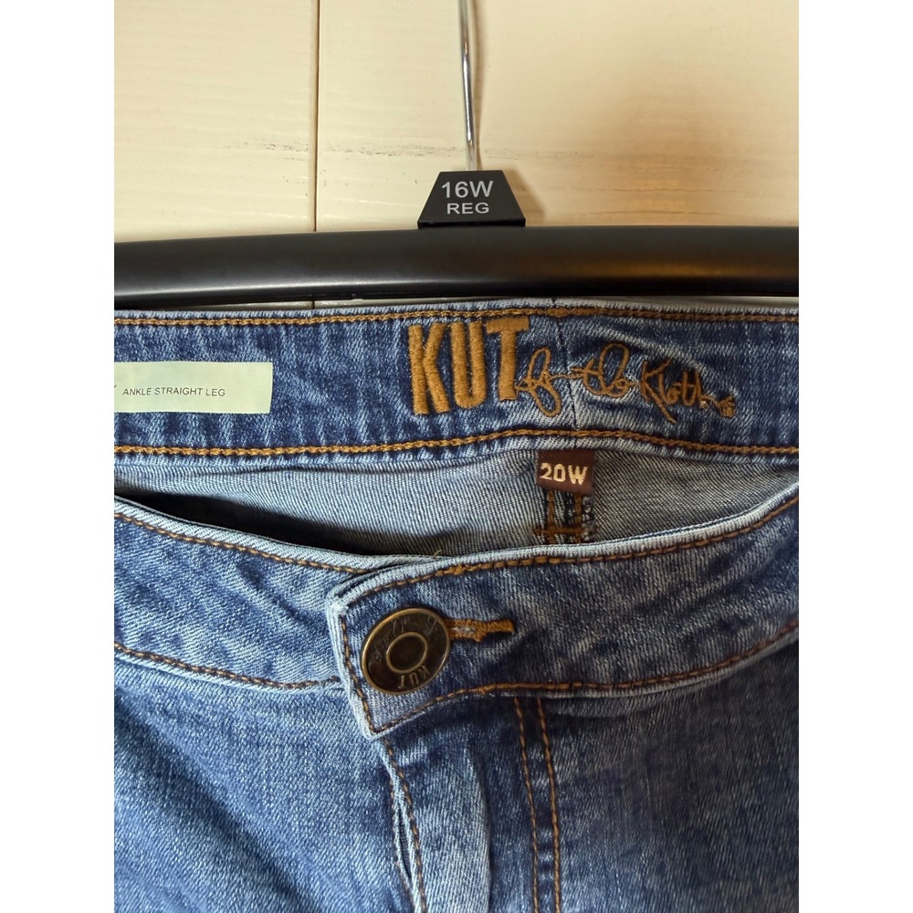 Kut From The Kloth Katy Ankle Straight Leg Denim Jeans Size 20W - Picture 5 of 9